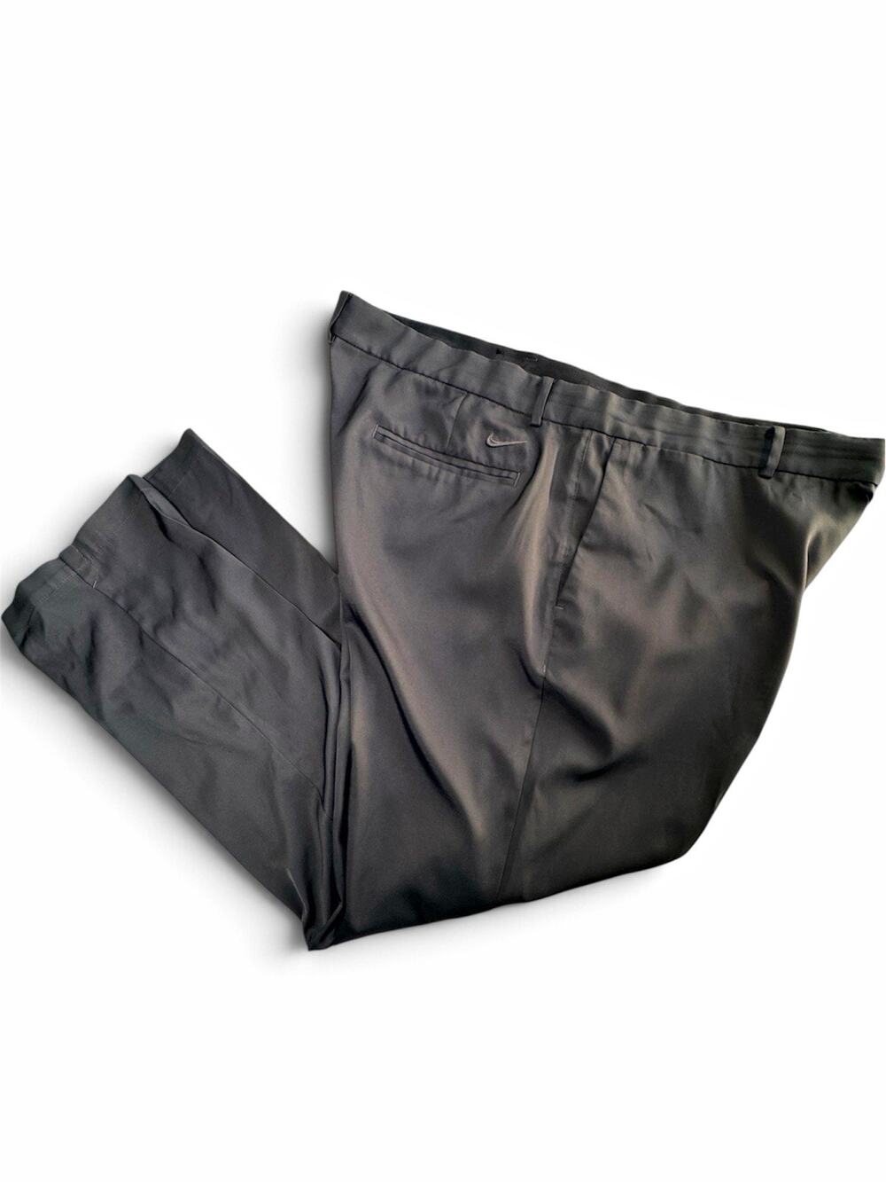 Nike Dri-FIT Mens Gray Flat Front Dress Pants 40 Regular Straight Stretch